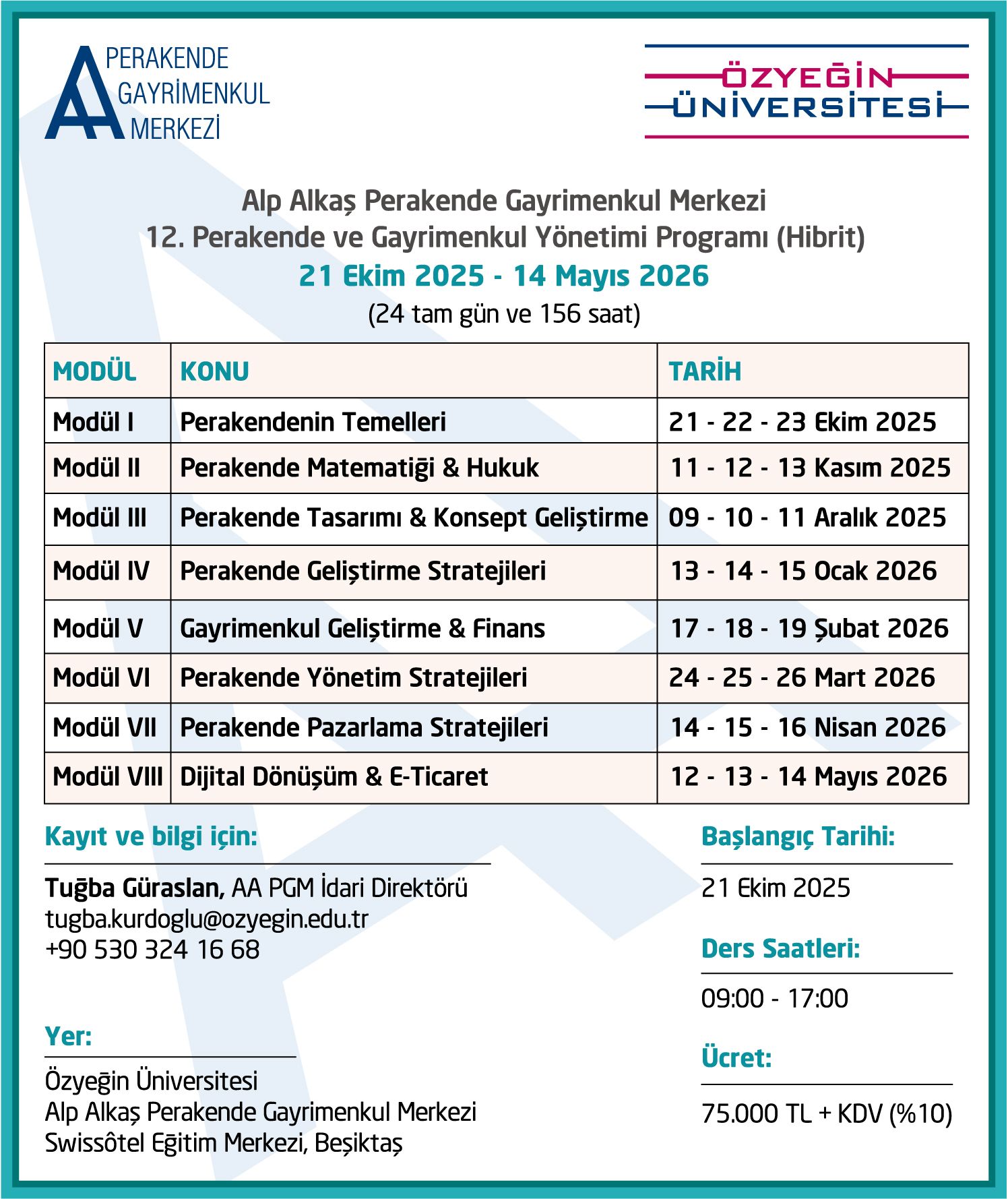  12. AAPGM PERAKENDE VE GAYRİMENKUL YÖNETİMİ SERTİFİKA PROGRAMI